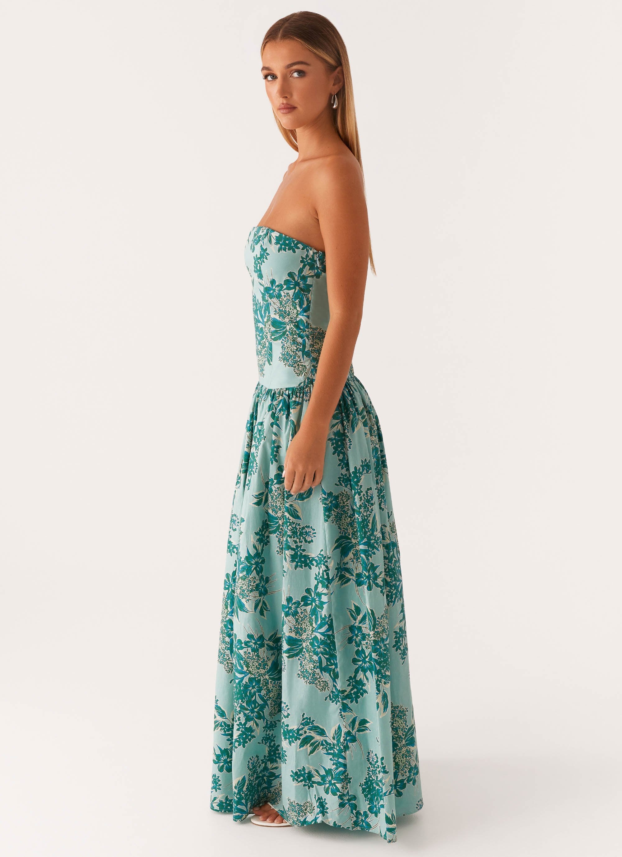 Womens Floral Dress Layla Tulle Maxi Dress | Light Blue Floral Baltic Born Flowy Maxi Dress Womens Floral Dress Layla Tulle Maxi Dress | Light Blue Floral Baltic Born Flowy Maxi Dress
