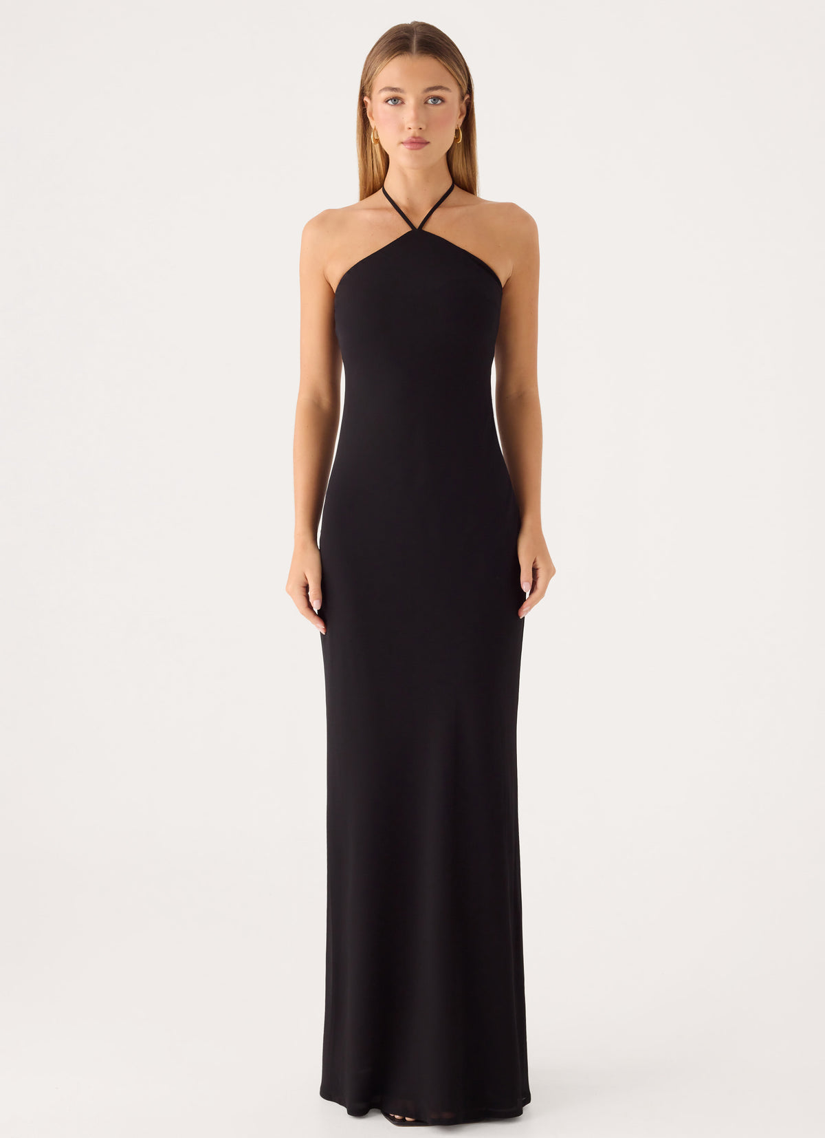 Anouk Halter Maxi Dress - Black