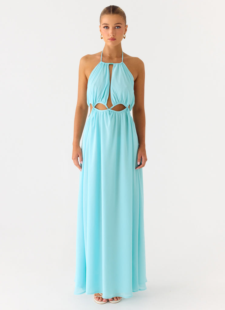 Ardenzelle Chiffon Halter Neck Maxi Dress