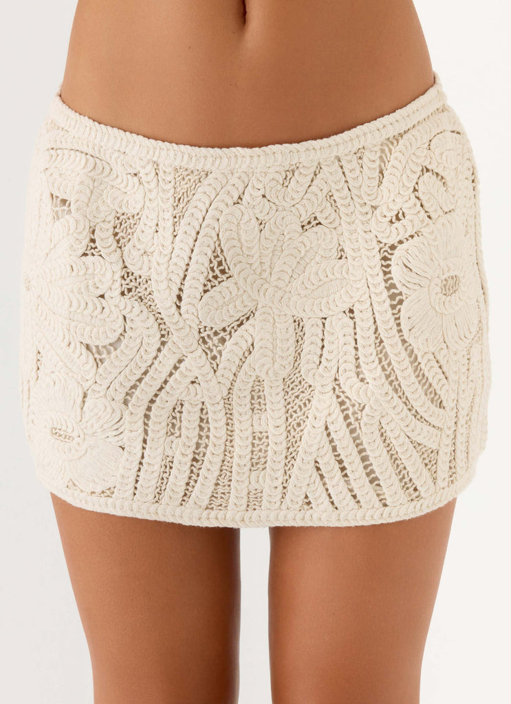 Astor Low Rise Mini Skirt - Ivory