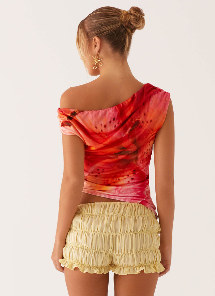 Athens One Shoulder Top - Floral