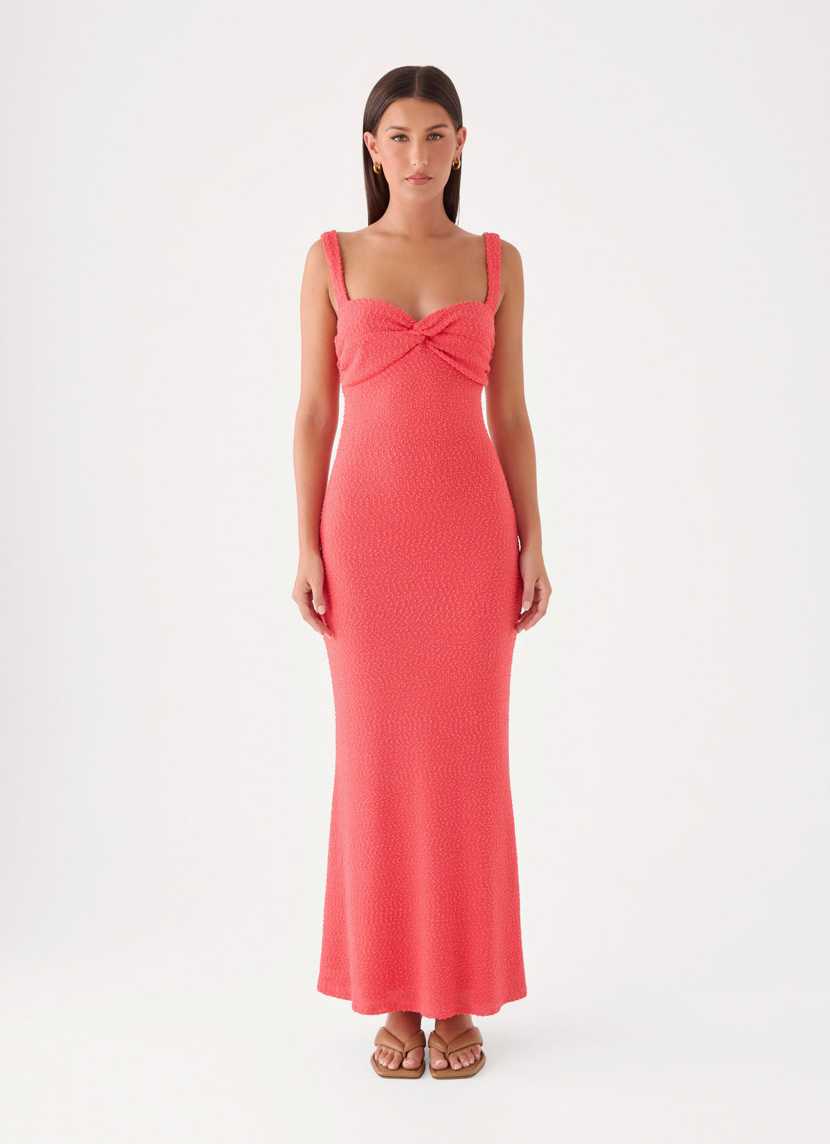 Aurelle Maxi Dress - Coral