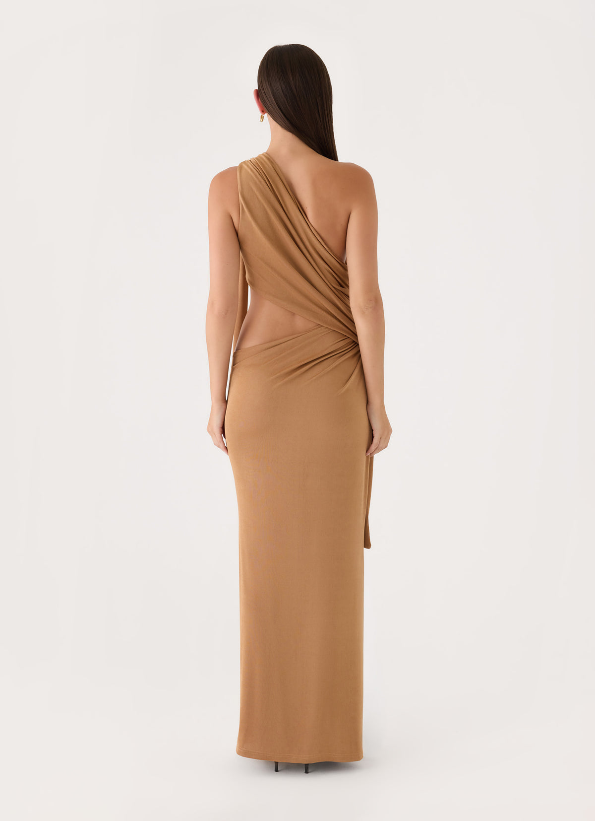 Aurene Maxi Jersey Dress - Gold