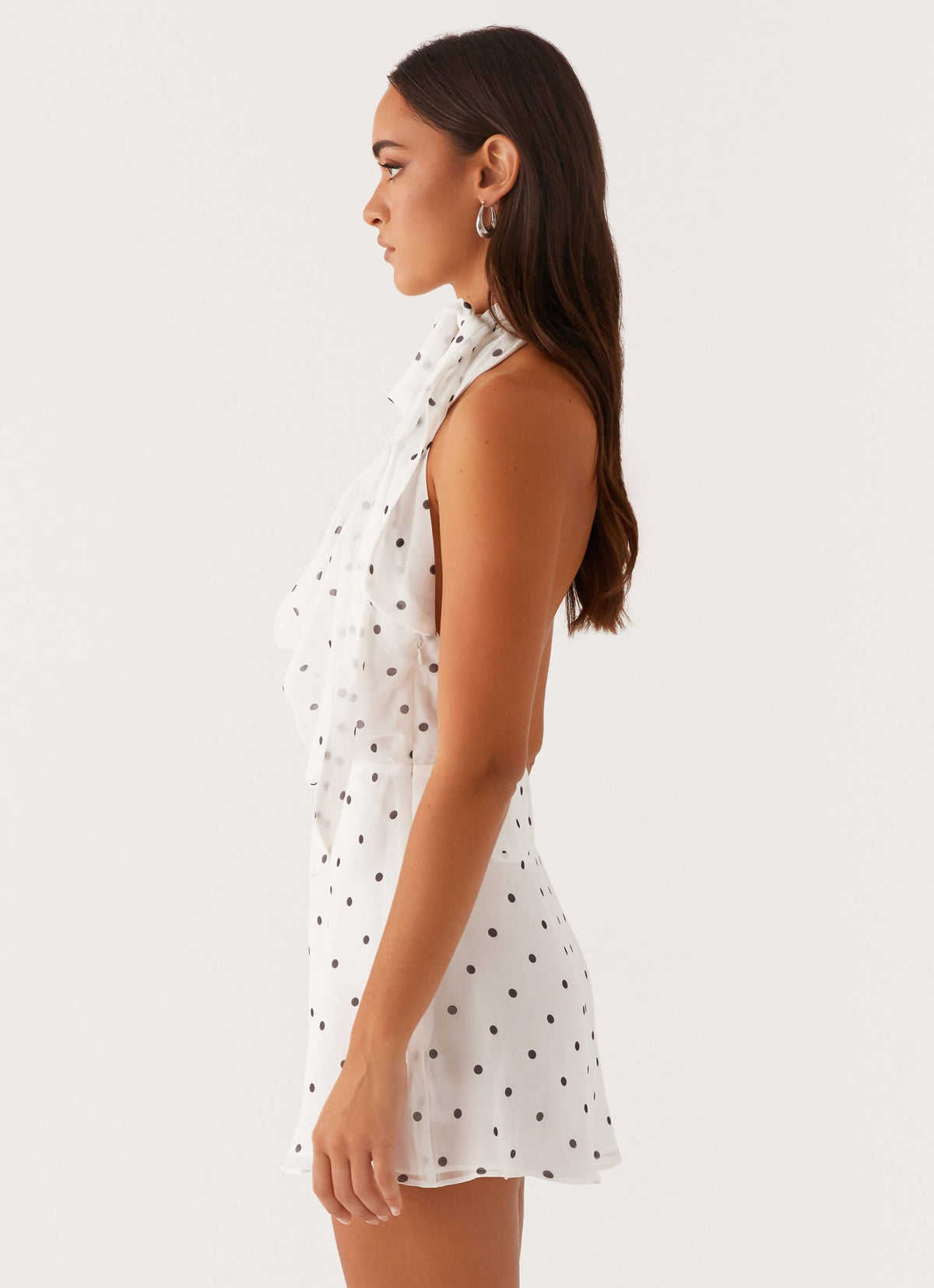Avalia Backless Scarf Mini Dress