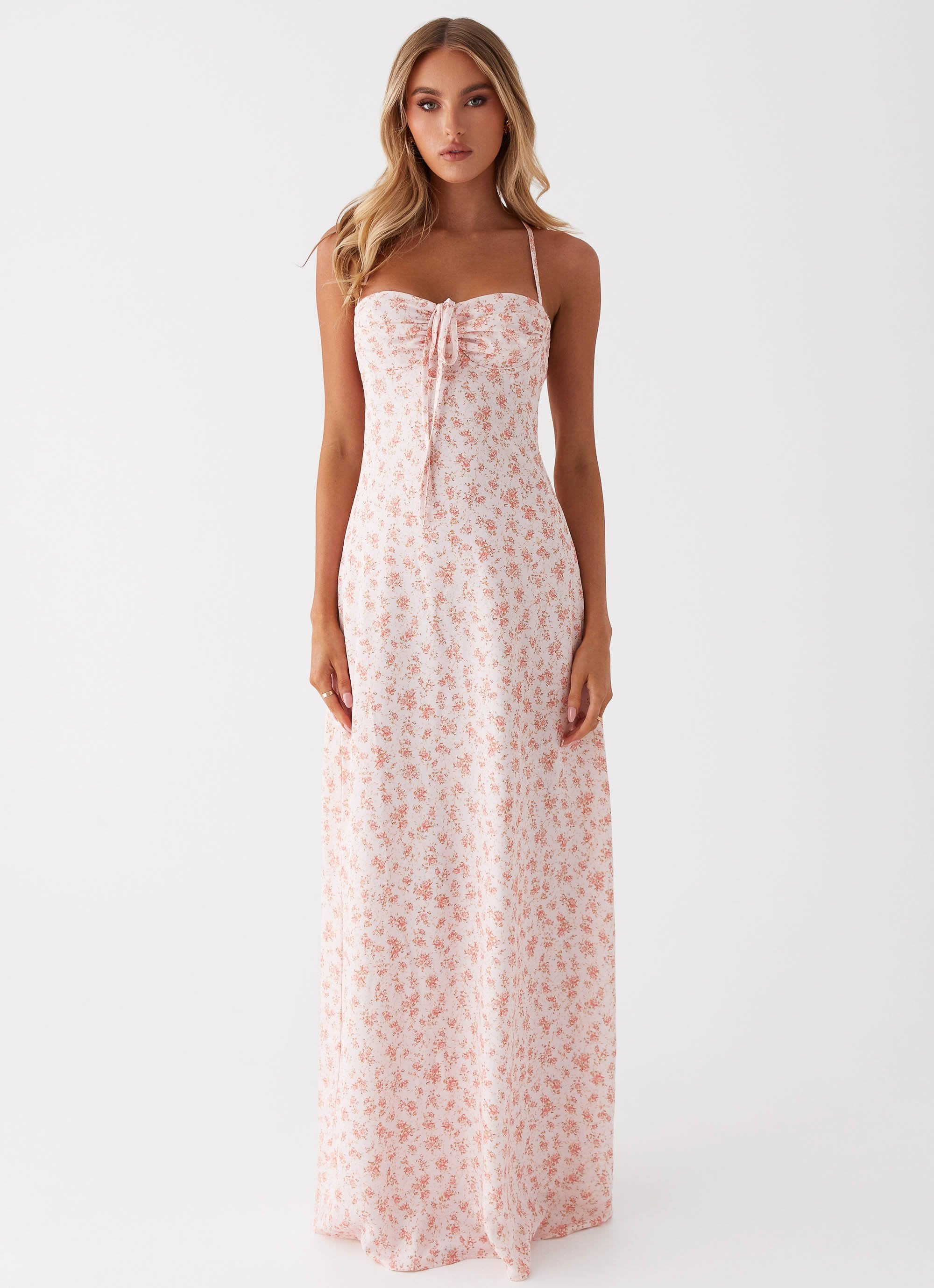 Aveline Bustier Maxi Dress - Blue
