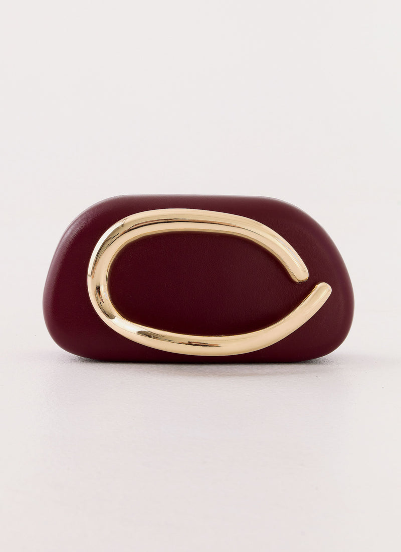 Avenna Clutch Bag - Maroon