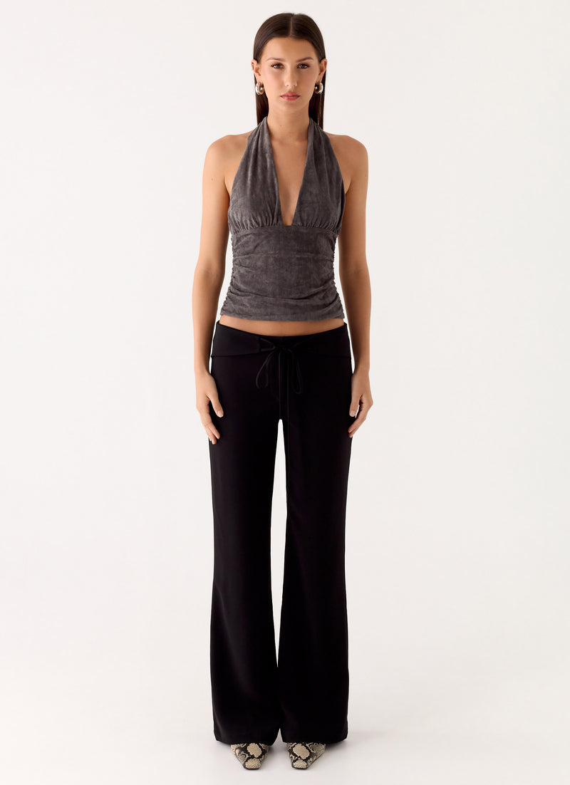 Aylssa Halter Top - Ash