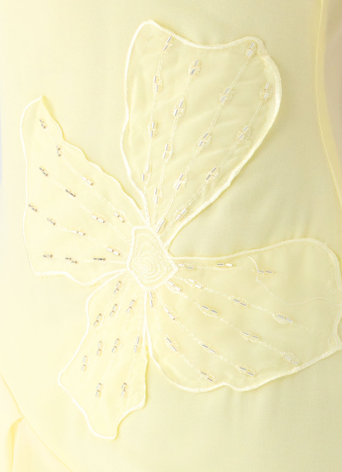 Aysha Beaded Flower Midi Dress - Yellow