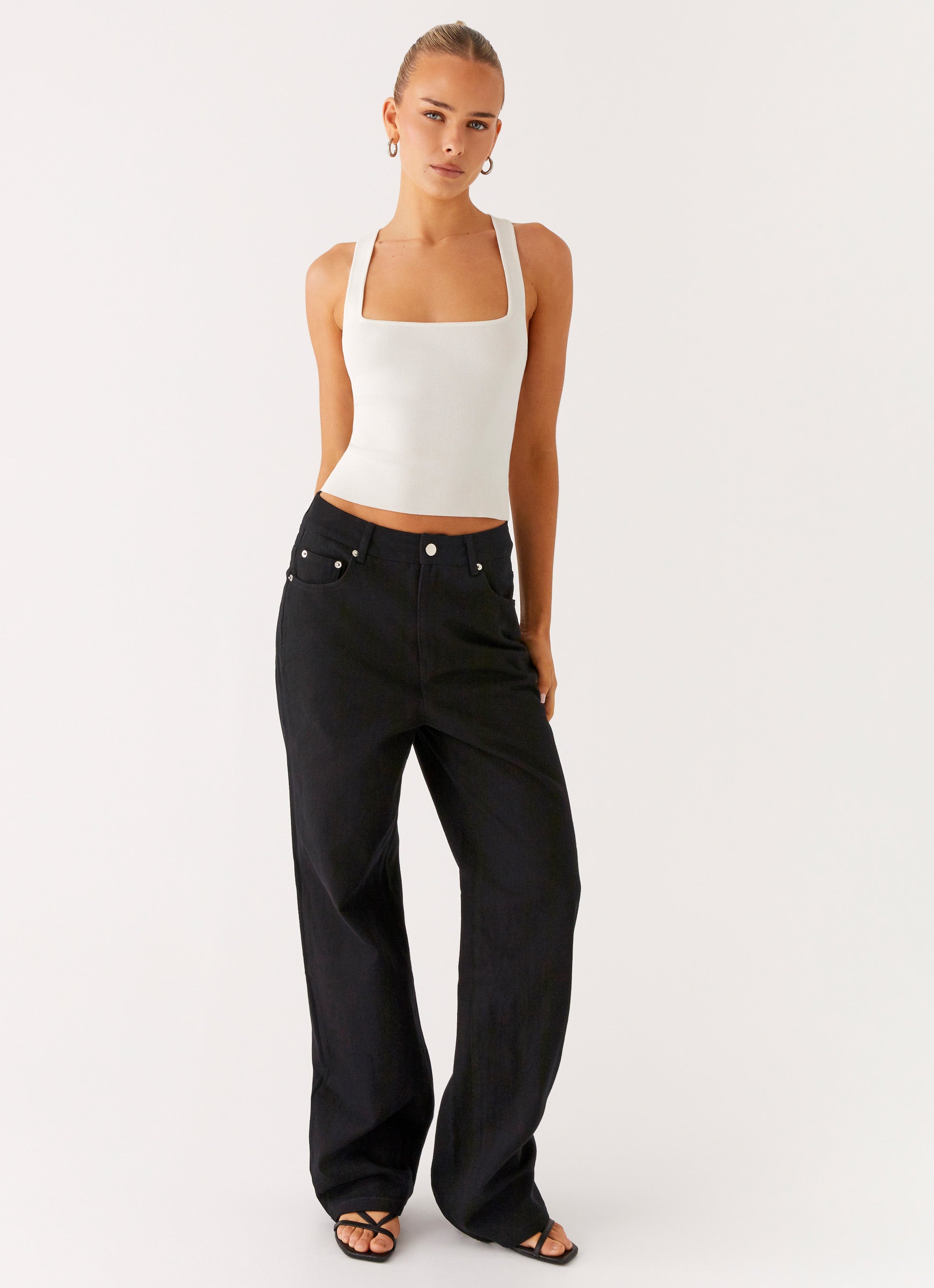 Back Again Straight Leg Denim Jeans - Black – Peppermayo