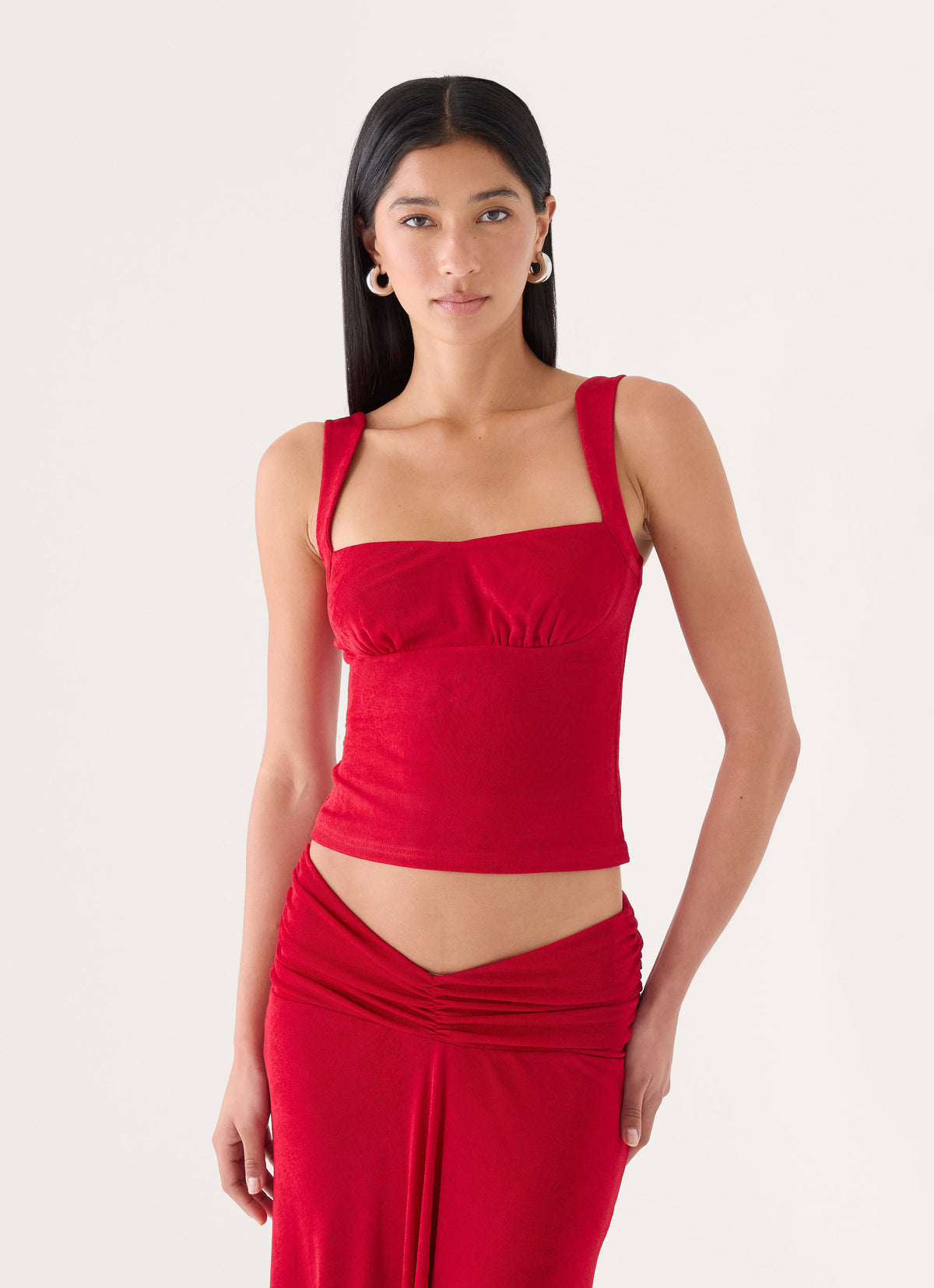 Basmaya Bustier Top - Chilli Red