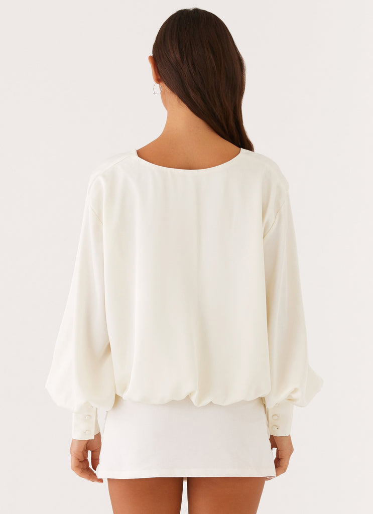 Baxter Balloon Sleeve Blouse - Off White