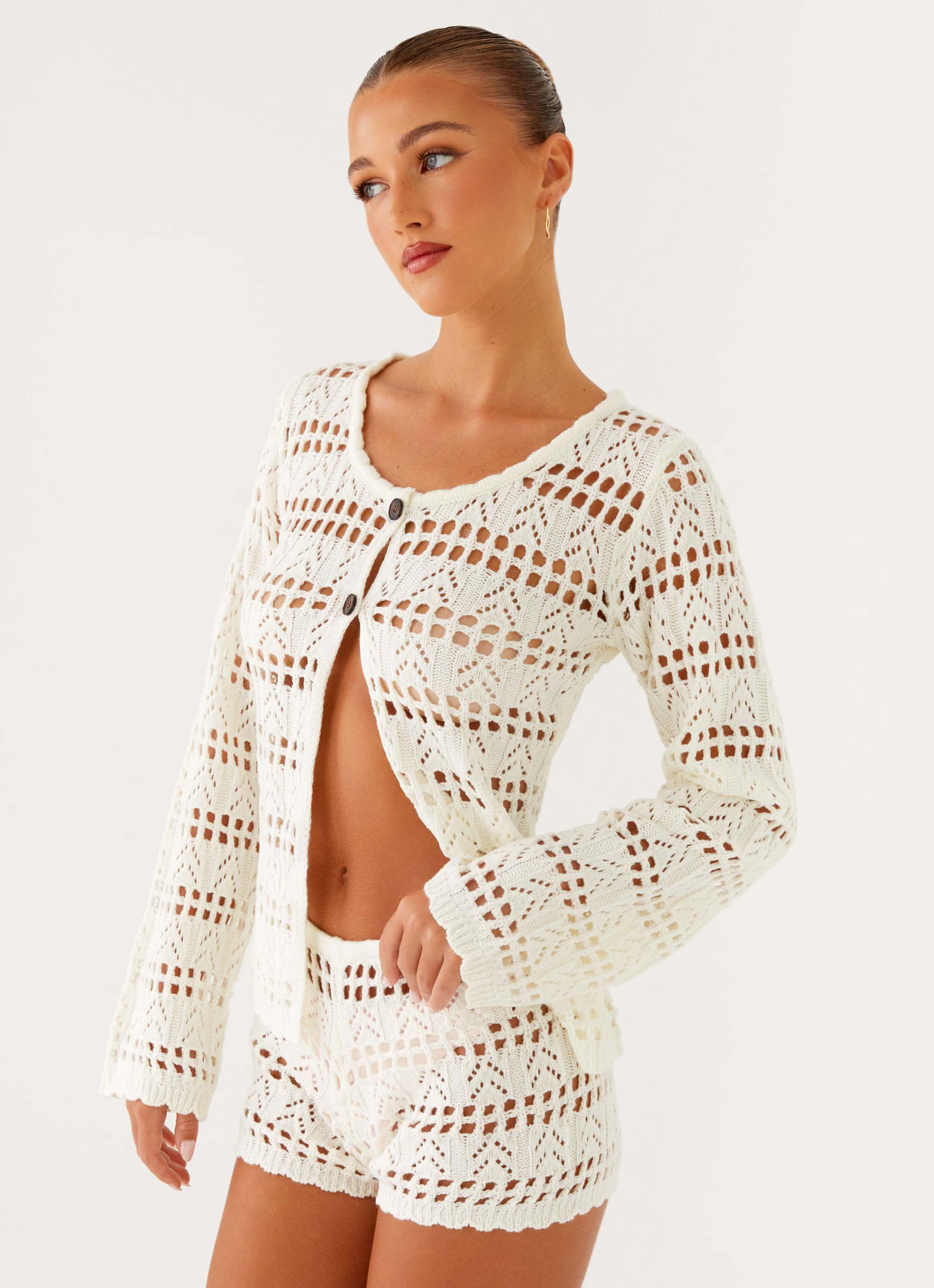 Baylock Crochet Shorts - White – Peppermayo