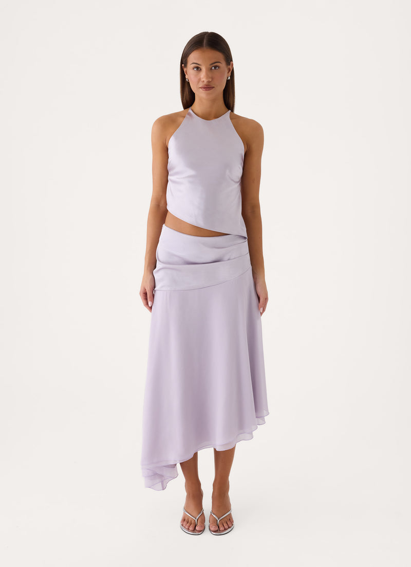 Be My Twilight Midi Skirt - Pale Lavender