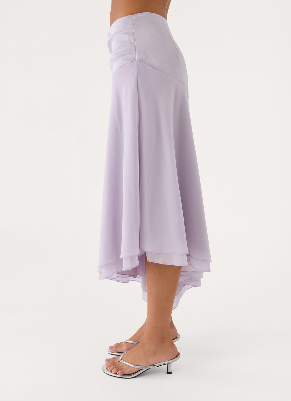 Be My Twilight Midi Skirt - Pale Lavender