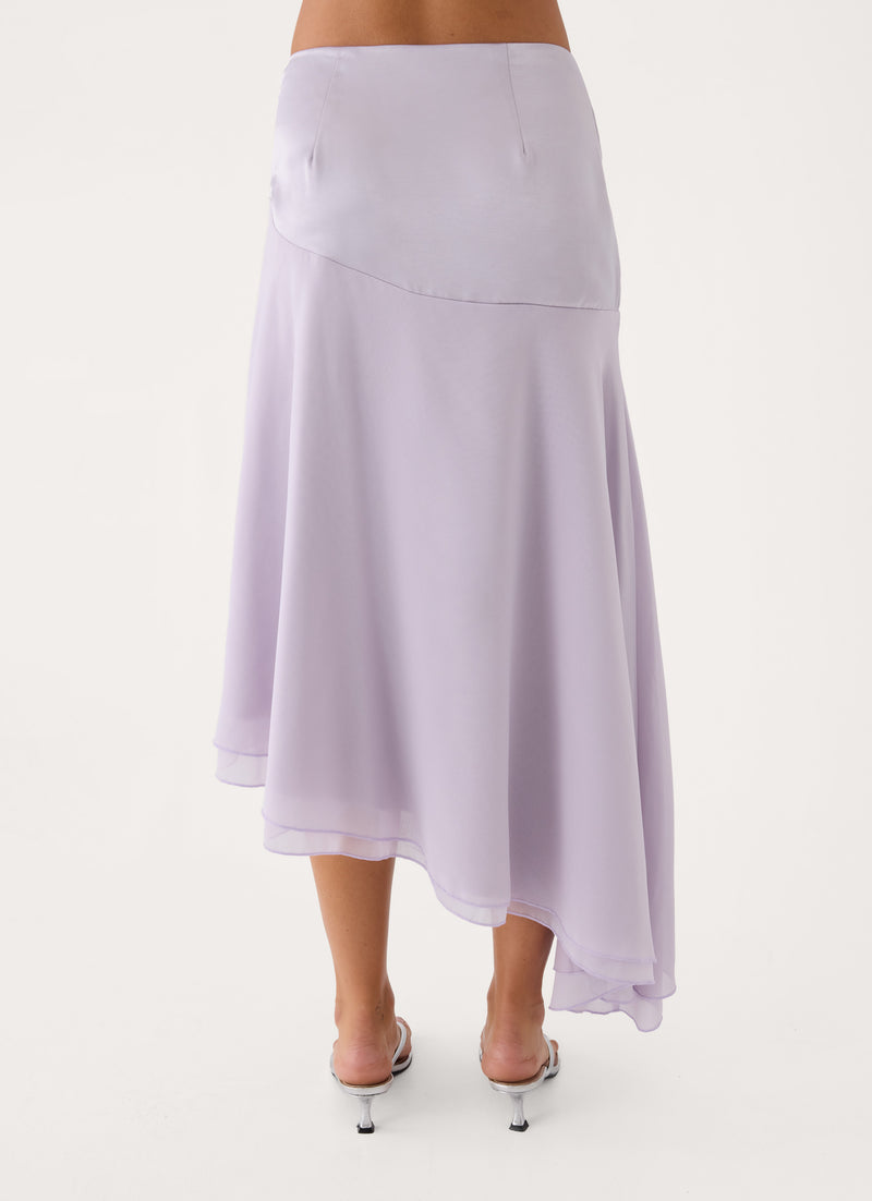 Be My Twilight Midi Skirt - Pale Lavender
