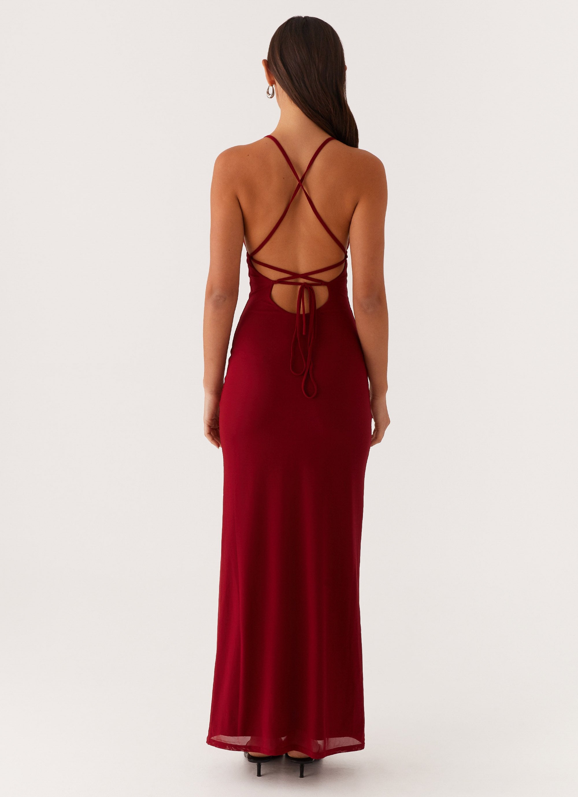 Beki Beaded Mesh Maxi Dress