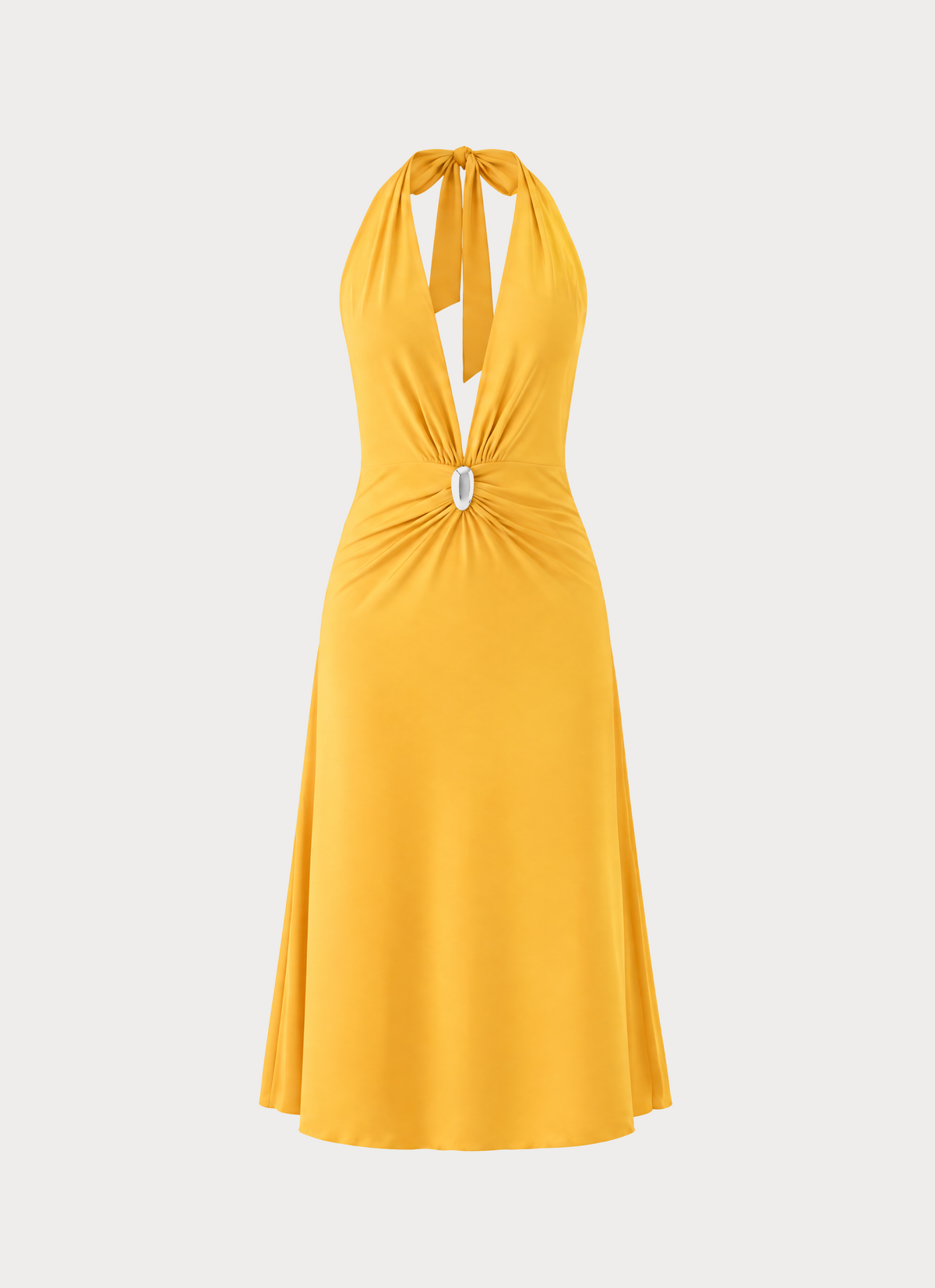 Bellara Halter Midi Dress - Saffron
