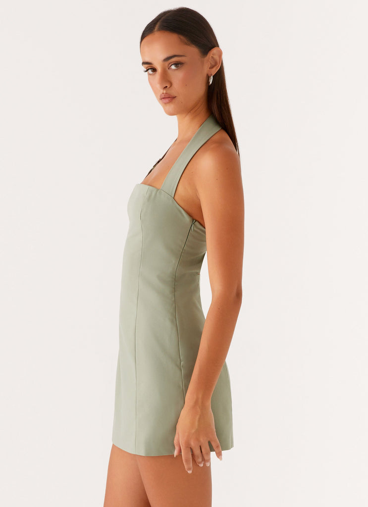 Bianca Halter Dress - Sage