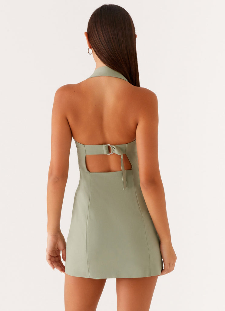 Bianca Halter Dress - Sage