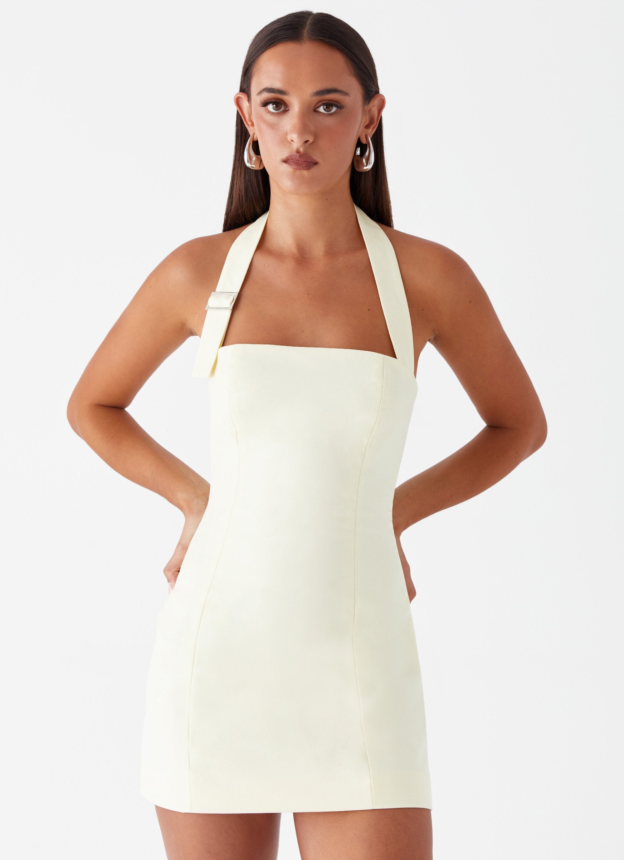 Bianca Halter Dress - Yellow – Peppermayo