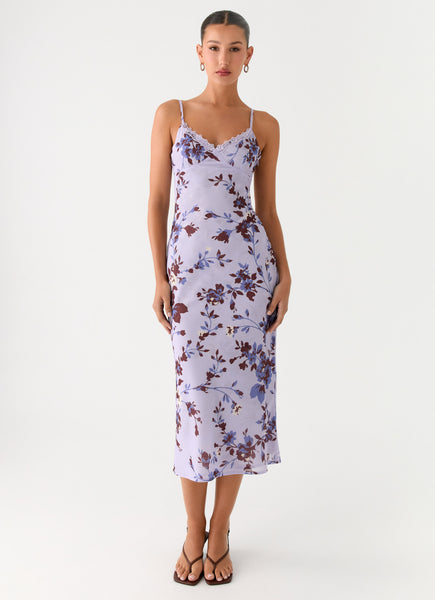 Bluma Lace Trim Midi Dress