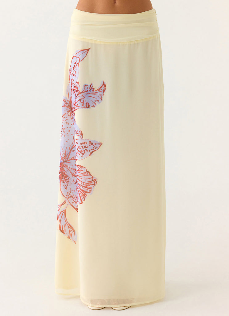 Blushing Bloom Maxi Skirt - Violet Blossom