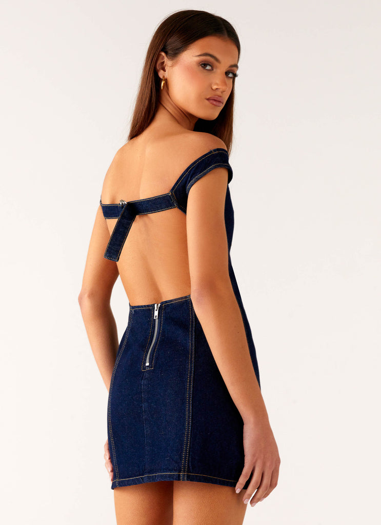 Bonnie Denim Mini Dress - Indigo – Peppermayo