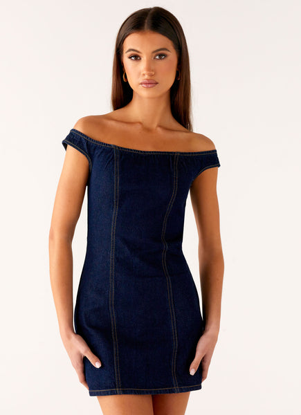 Bonnie Denim Mini Dress - Indigo – Peppermayo