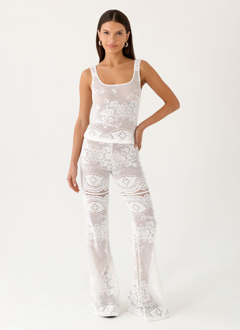 Bosten Low Rise Pants - White
