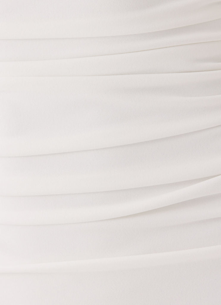 Bottle Pop Midi Dress - White