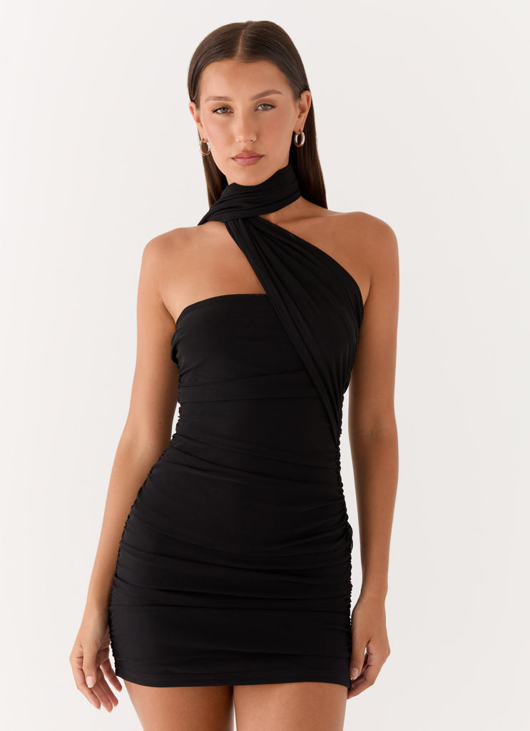 Breaking News Micro Mini Dress - Black