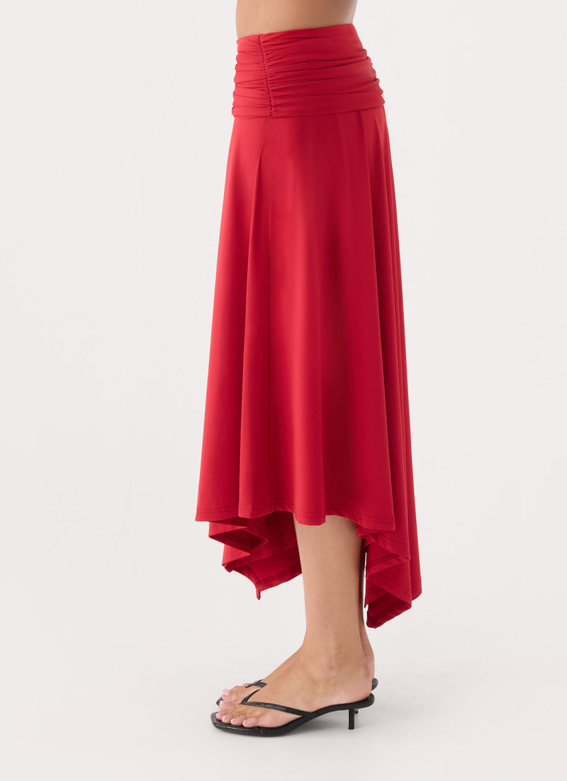 Briege Maxi Skirt - Red