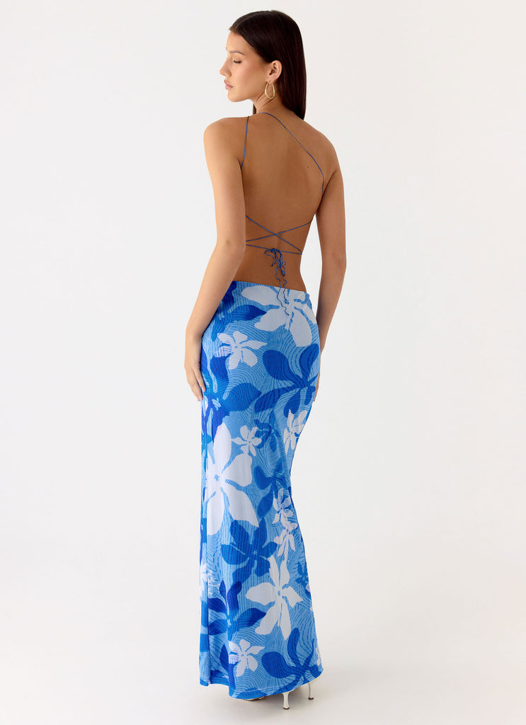 Briene Maxi Skirt - Sea Blue