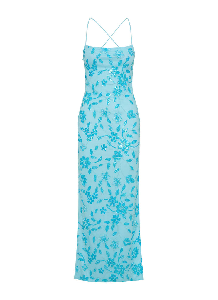 peppermayo beaded maxi dress Rush Dress | Bayla Beaded Flower Maxi Dress