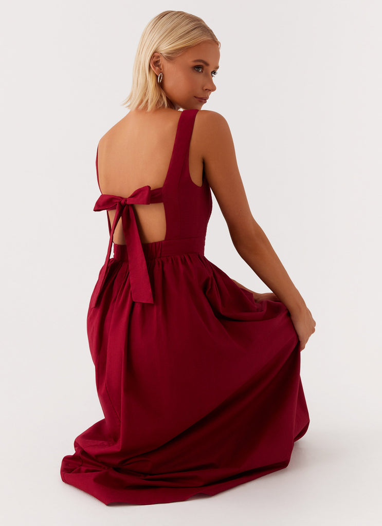 Brylin Linen Midi Dress - Red Peppermayo Brylin Linen Midi Dress - Red Peppermayo