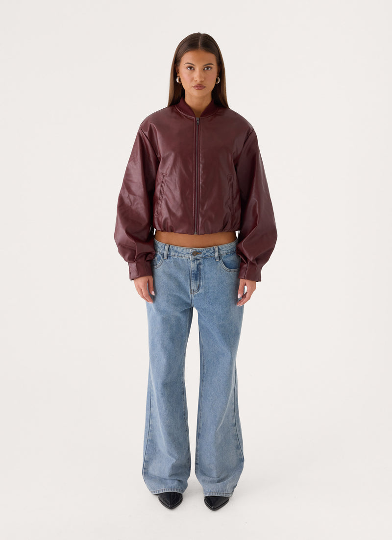 Canyon Bomber Jacket - Burgundy