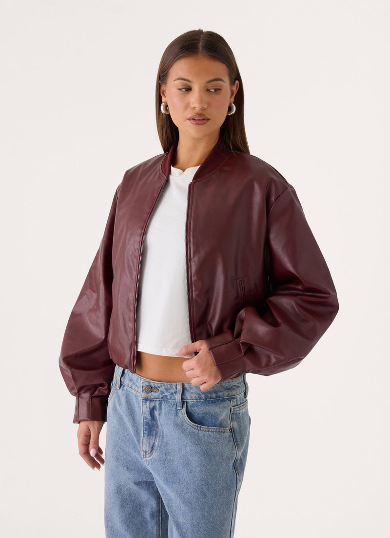 Canyon Bomber Jacket - Burgundy