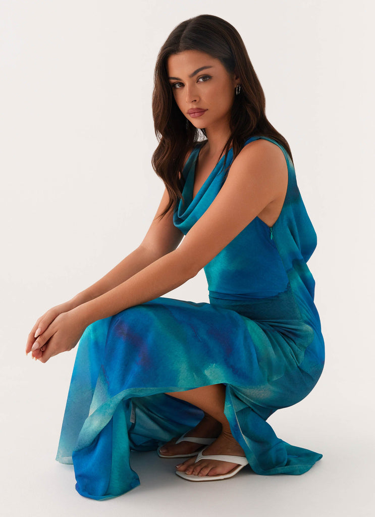 Carelle Maxi Dress - Blue Tie Dye