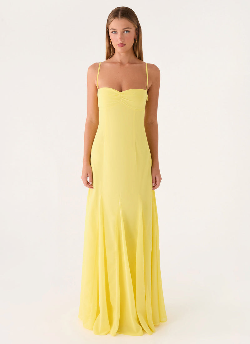 Carlin Maxi Dress - Bright Lemon