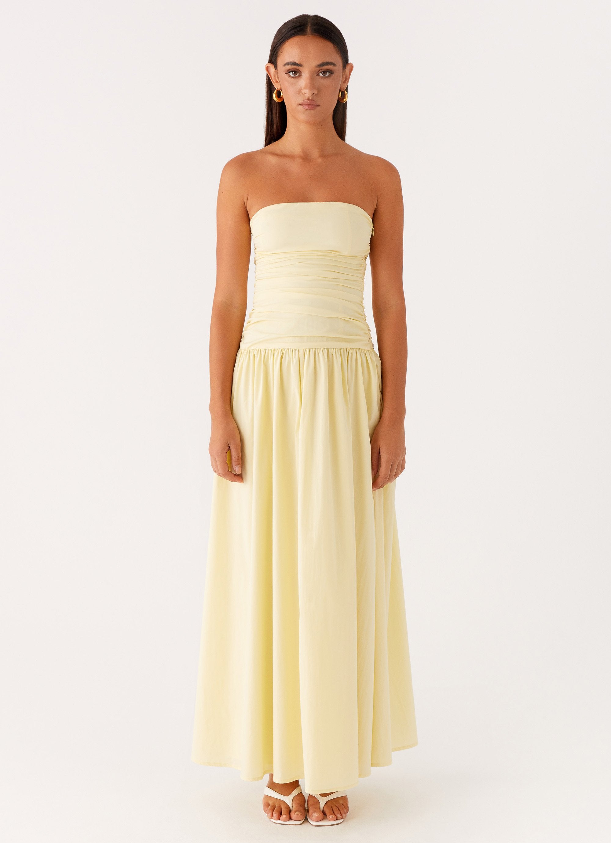Carmel Maxi Dress - Yellow – Peppermayo