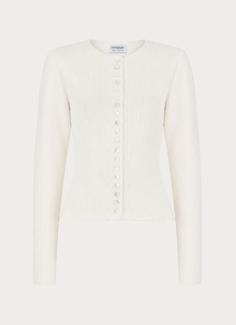 Cauaria Button Up Cardigan - Ivory
