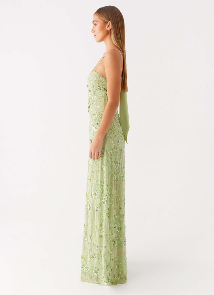 celandine beaded maxi dress Celandine Sleeveless Beaded Midi Dress