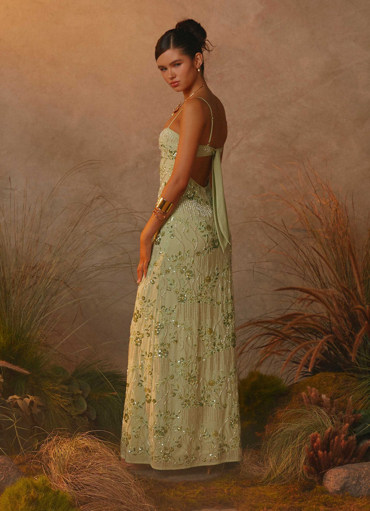 Celandine Beaded Maxi Dress - Lime Peppermayo Celandine Beaded Maxi Dress - Lime Peppermayo