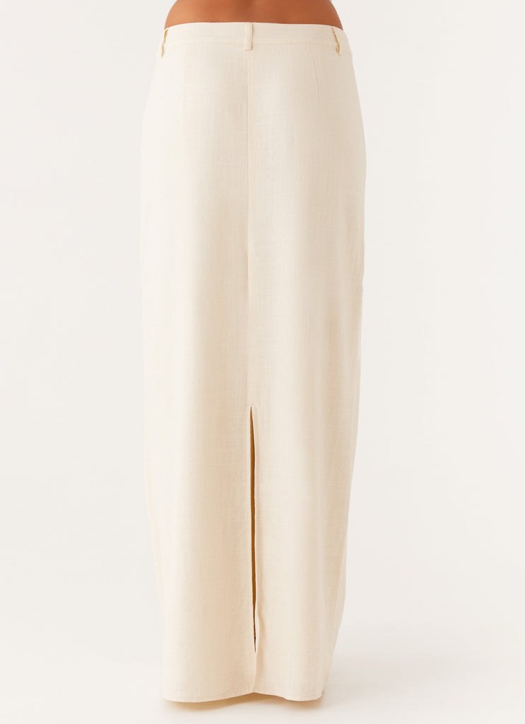 Celeste Linen Maxi Skirt - Ivory