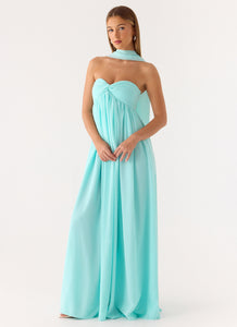 Celestino Scarf Maxi Dress - Aqua