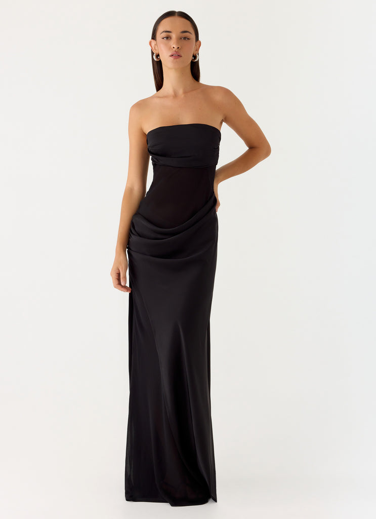 Champagne Skies Maxi Dress - Black