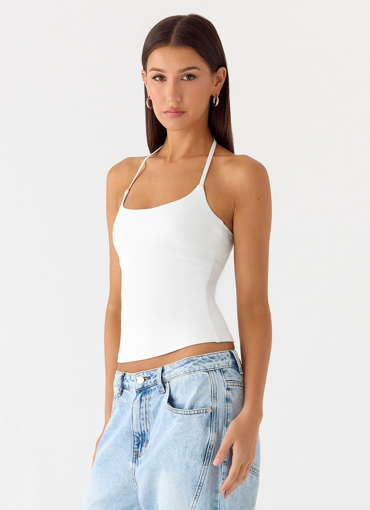 Chauncey Halter Top - White