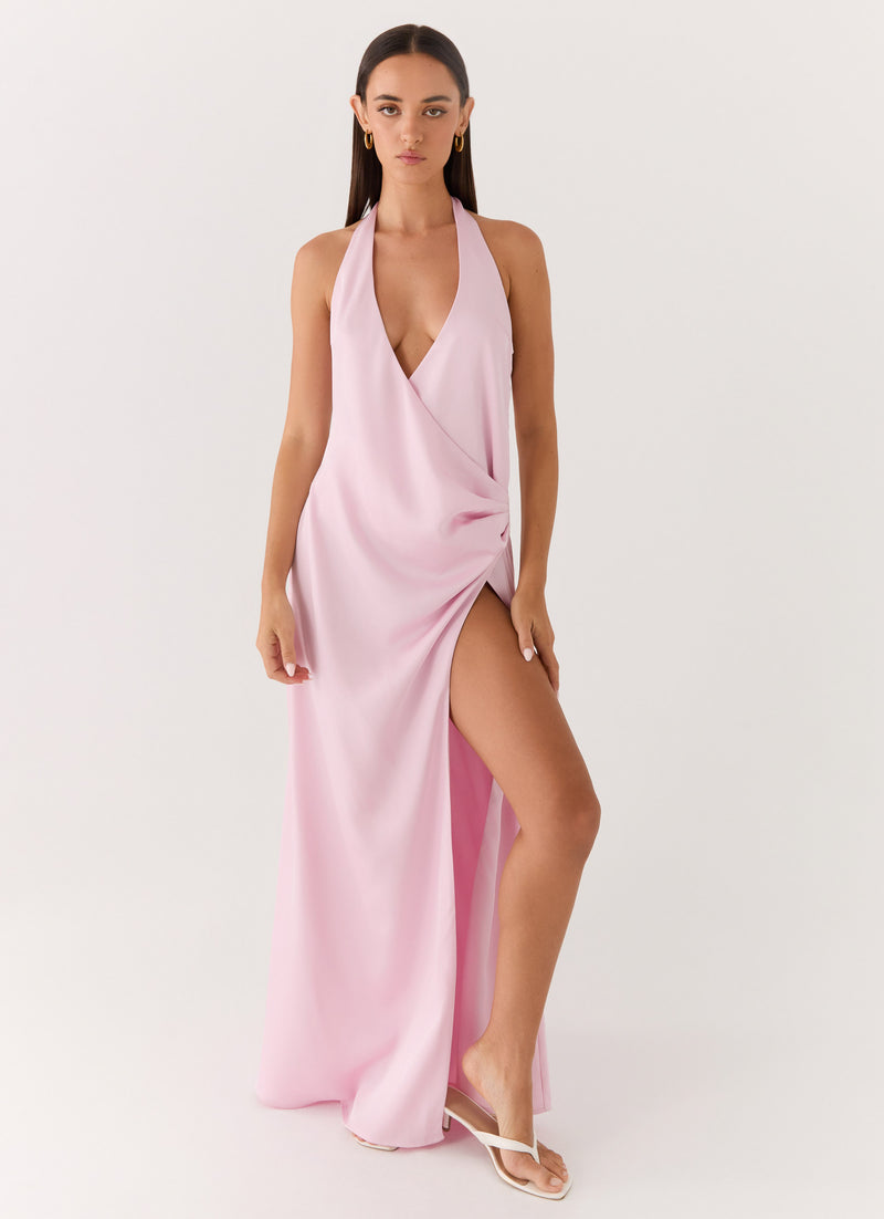 Chellie Wrap Maxi Dress - Pink