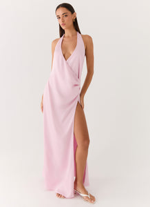 Chellie Wrap Maxi Dress - Pink