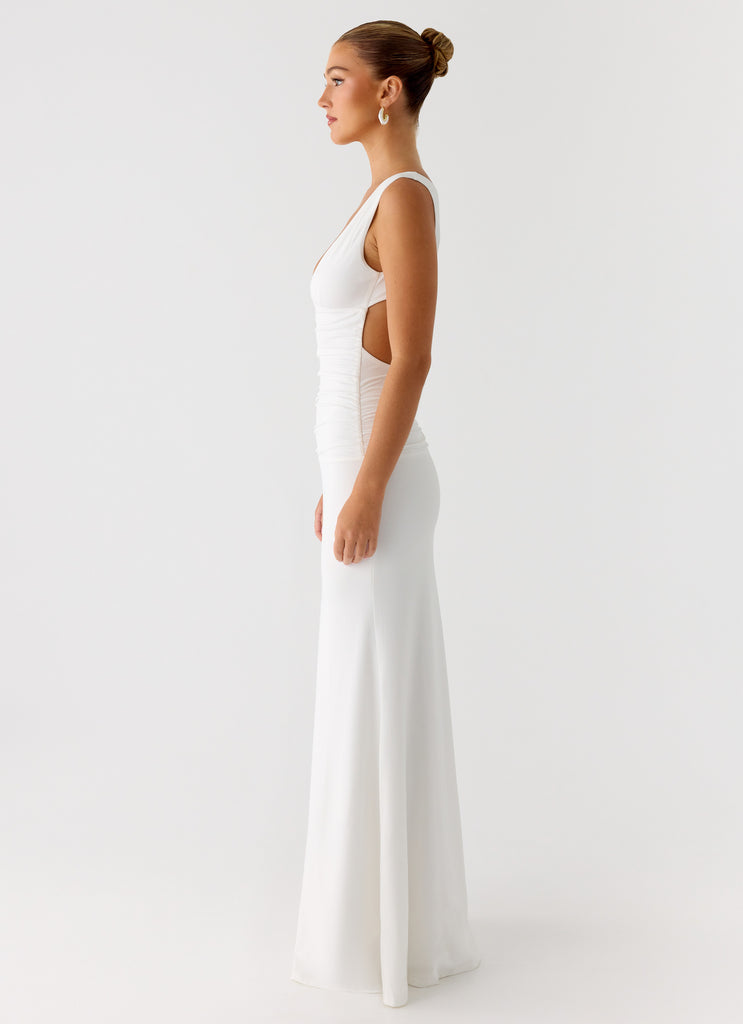 Cherry Sky Maxi Dress - White